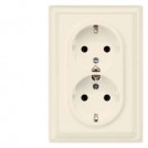 Priza dubla alb titan Delta Line Siemens